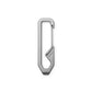 The Holcombe EDC keychain carabiner in titanium and stainless.